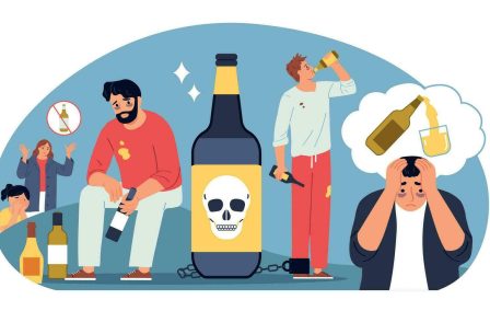 addiction-to-alcohol-composition-vector